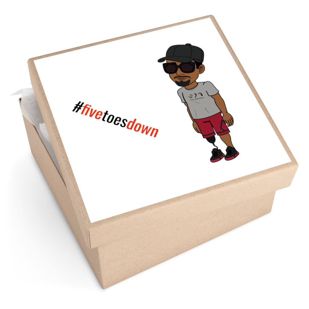 Five Toes Down Square Sticker
