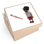 Five Toes Down Square Sticker