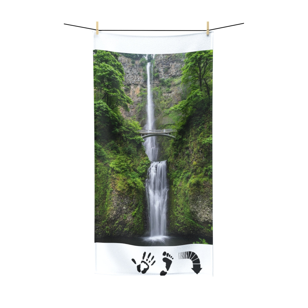 Five Toes Down Waterfall Polycotton Towel