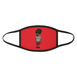 Five Toes Down Henry the Amputee Mixed-Fabric Face Mask Red