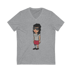 Five Toes Down Amp Woman Unisex V-Neck Tee