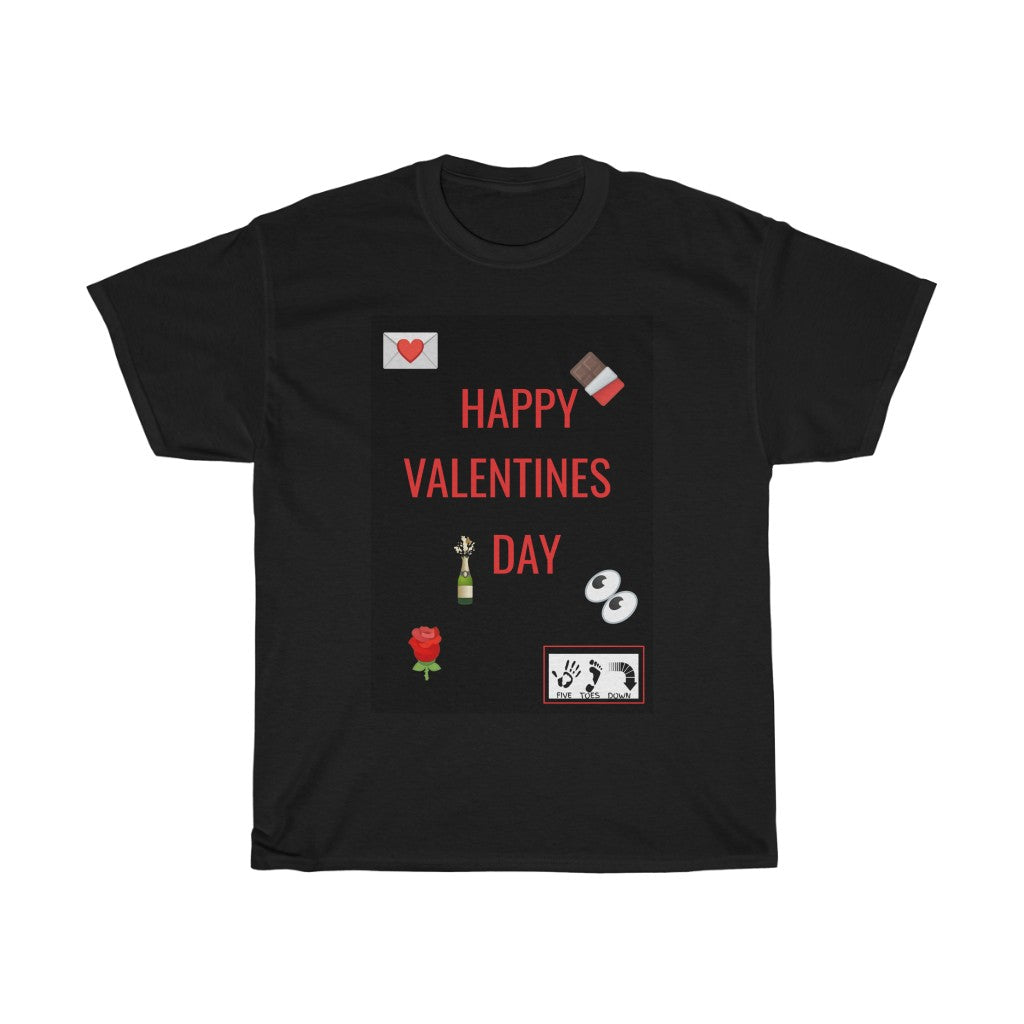 Five Toes Down Happy Valentines Unisex Tee