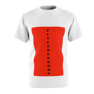 Five Toes Down Vertical Unisex Cut & Sew Tee