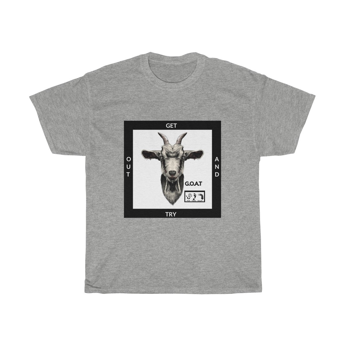 Five Toes Down G.O.A.T (Get out and try) Unisex Tee