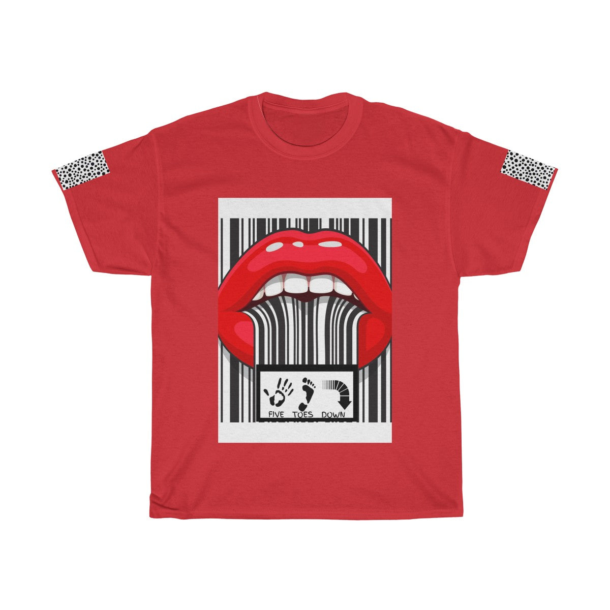 Five Toes Down Lip Drip Unisex Tee