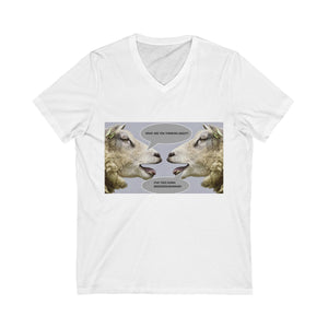 Five Toes Down Goat Thoughts Unisex V-Neck Tee