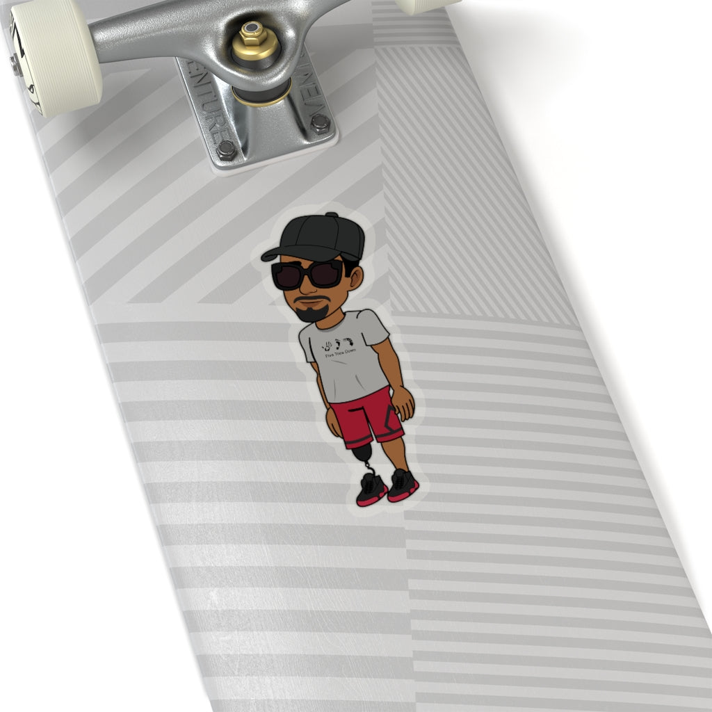 Five Toes Down Henry The Amputee Kiss-Cut Stickers