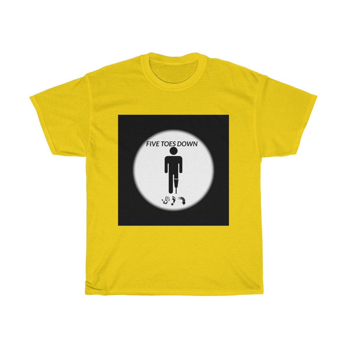 Five Toes Down Circle Pic Unisex Tee