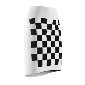 Five Toes Down Checkerboard Women's Pencil Skirt