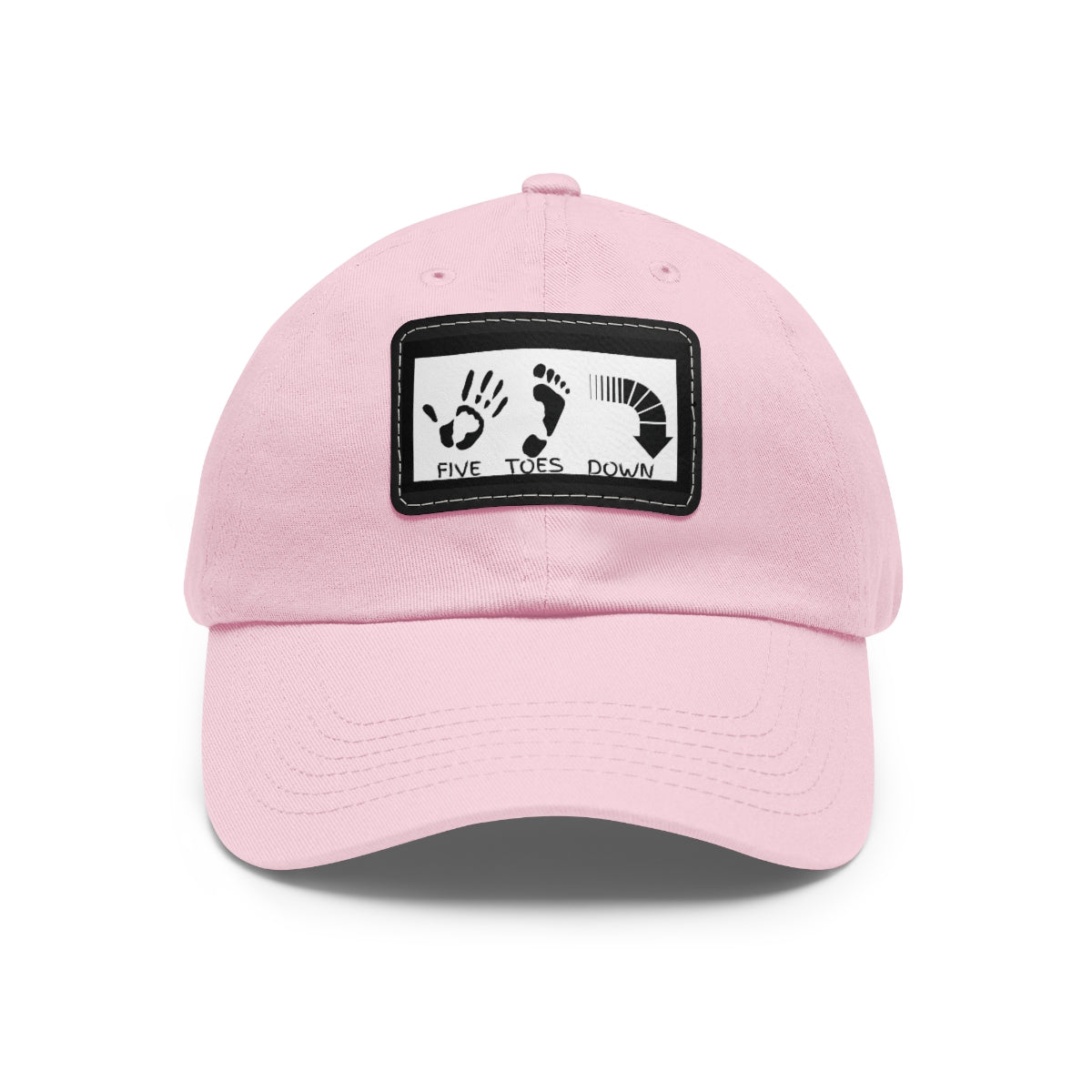 Five Toes Down Logo Hat with Leather Patch