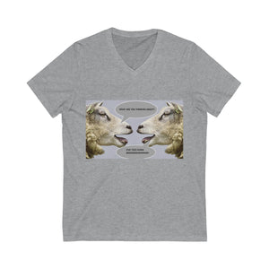 Five Toes Down Goat Thoughts Unisex V-Neck Tee