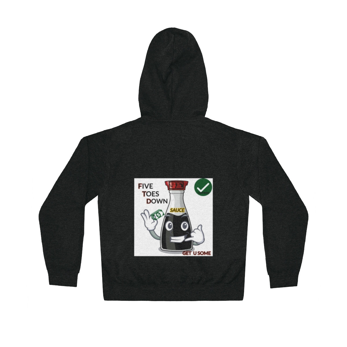 Five Toes Down Sauce Unisex Lightweight Hoodie(Back)