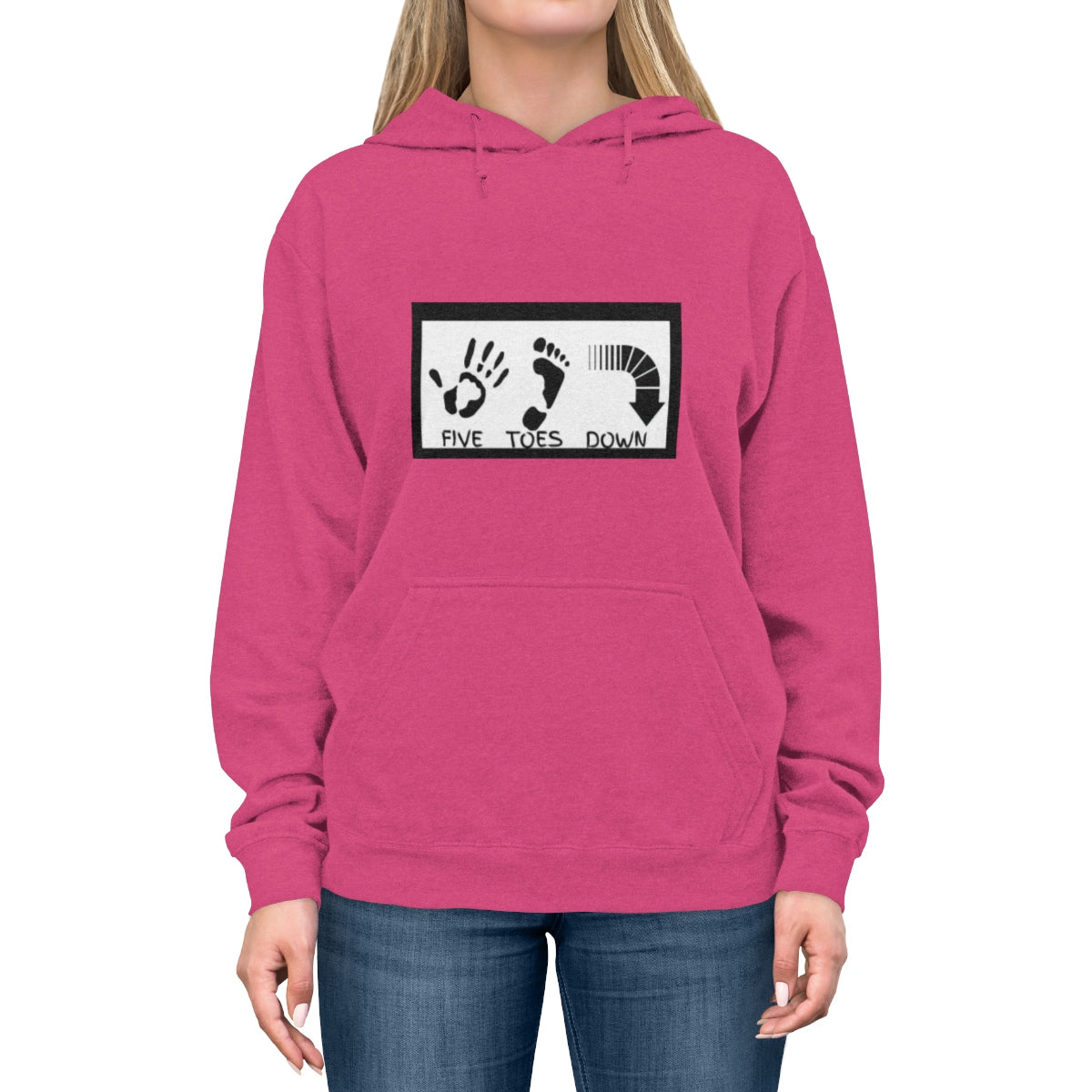 Five Toes Down Logo Unisex Lightweight Hoodie
