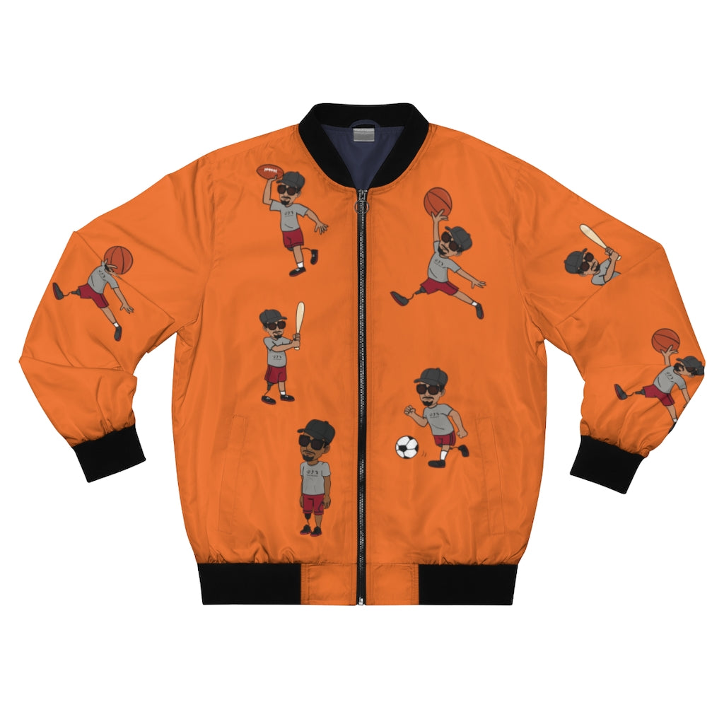 Five Toes Down Sports Men's Bomber Jacket Orange