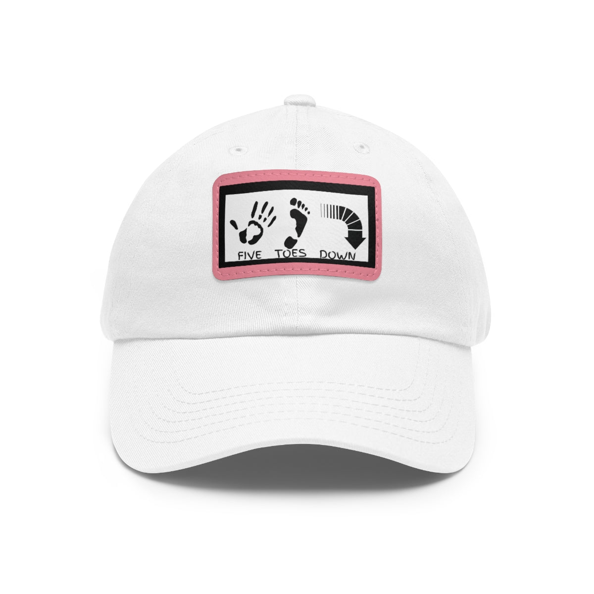 Five Toes Down Logo Hat with Leather Patch