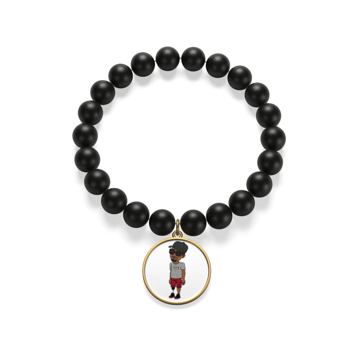 Five Toes Down Henry Matte Onyx Bracelet