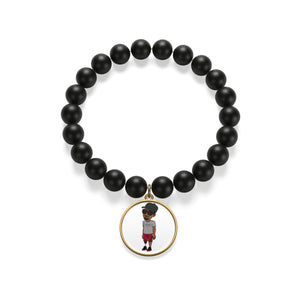Five Toes Down Henry Matte Onyx Bracelet