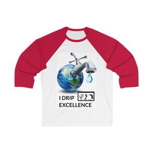 Five Toes Down I Drip Excellence Unisex 3/4 Sleeve Baseball Tee