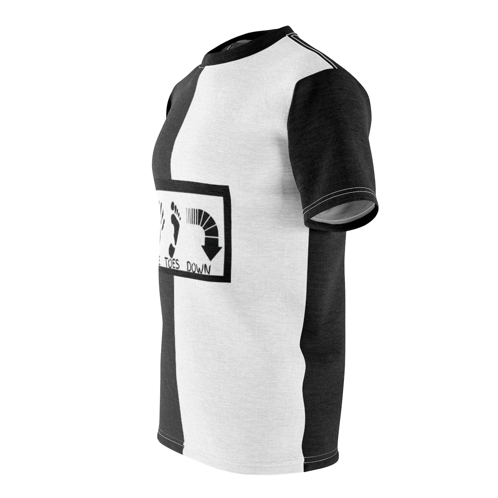 Five Toes Down Blk/White Logo Unisex Cut & Sew Tee