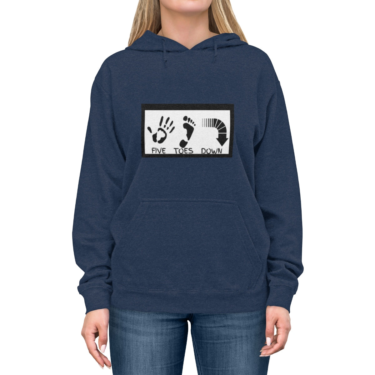 Five Toes Down Logo Unisex Lightweight Hoodie