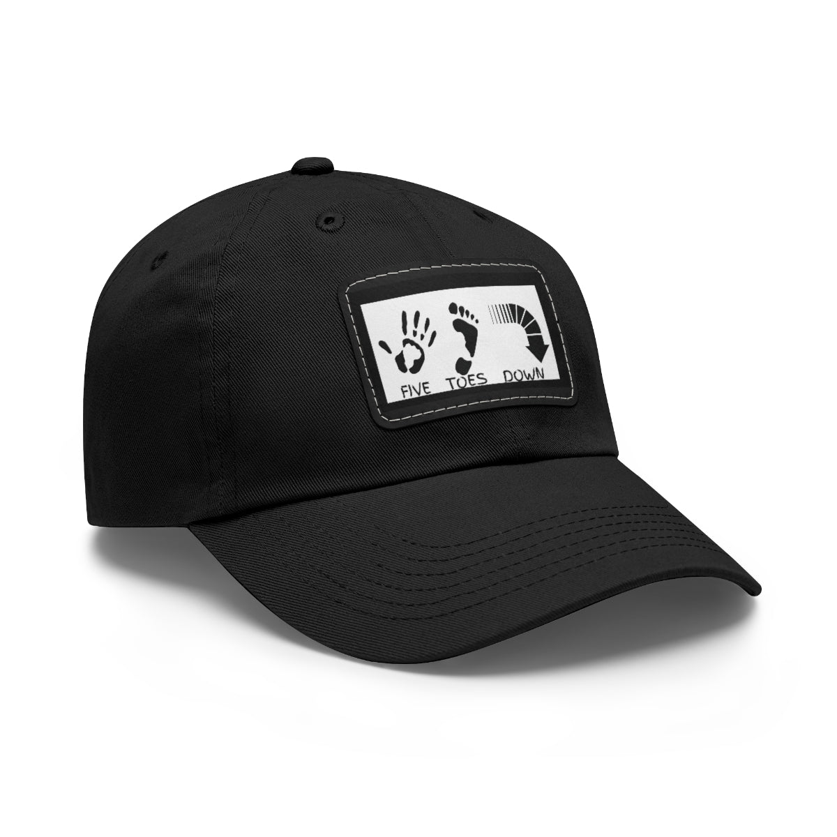 Five Toes Down Logo Hat with Leather Patch