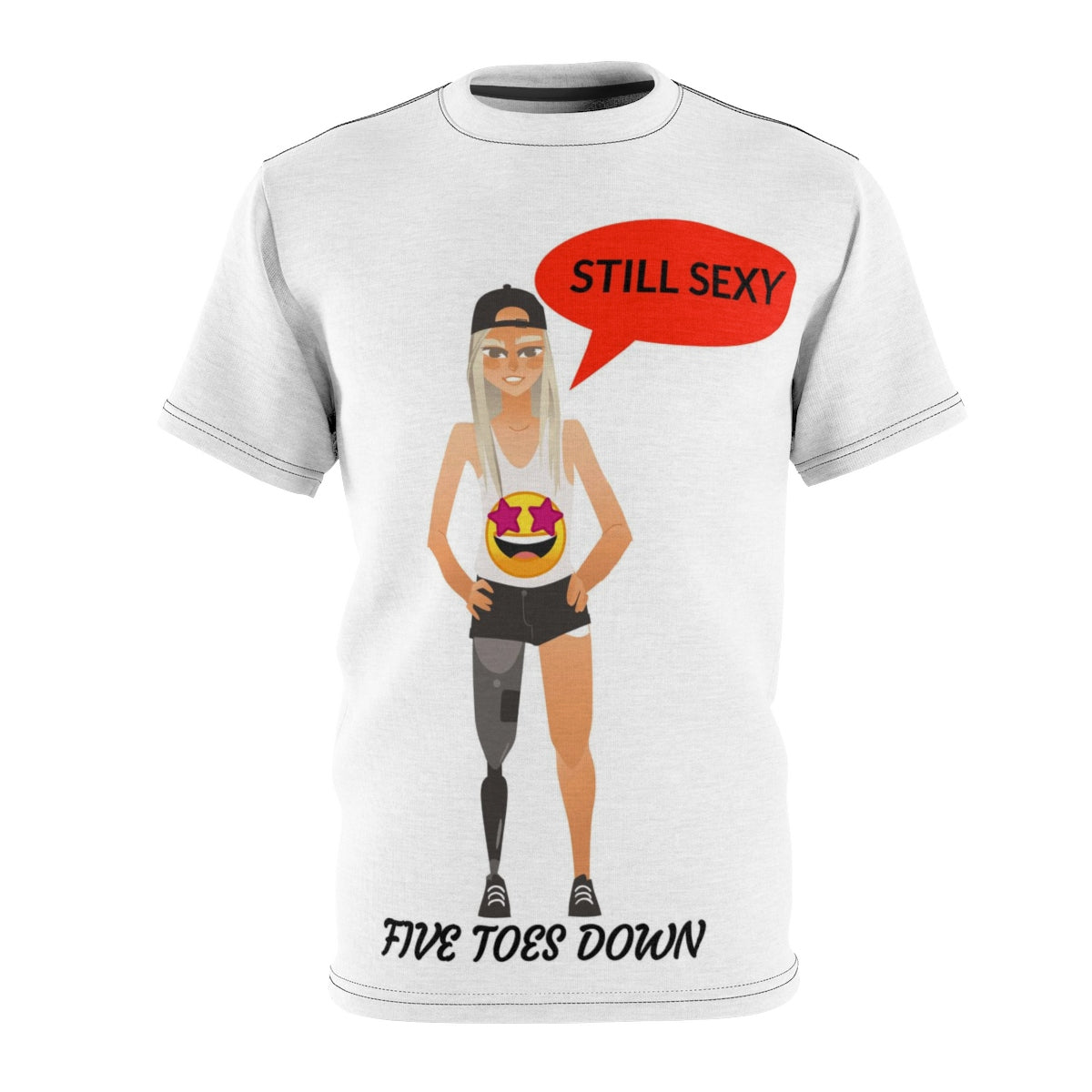 Five Toes Down Female Still Sexy Unisex Cut & Sew Tee