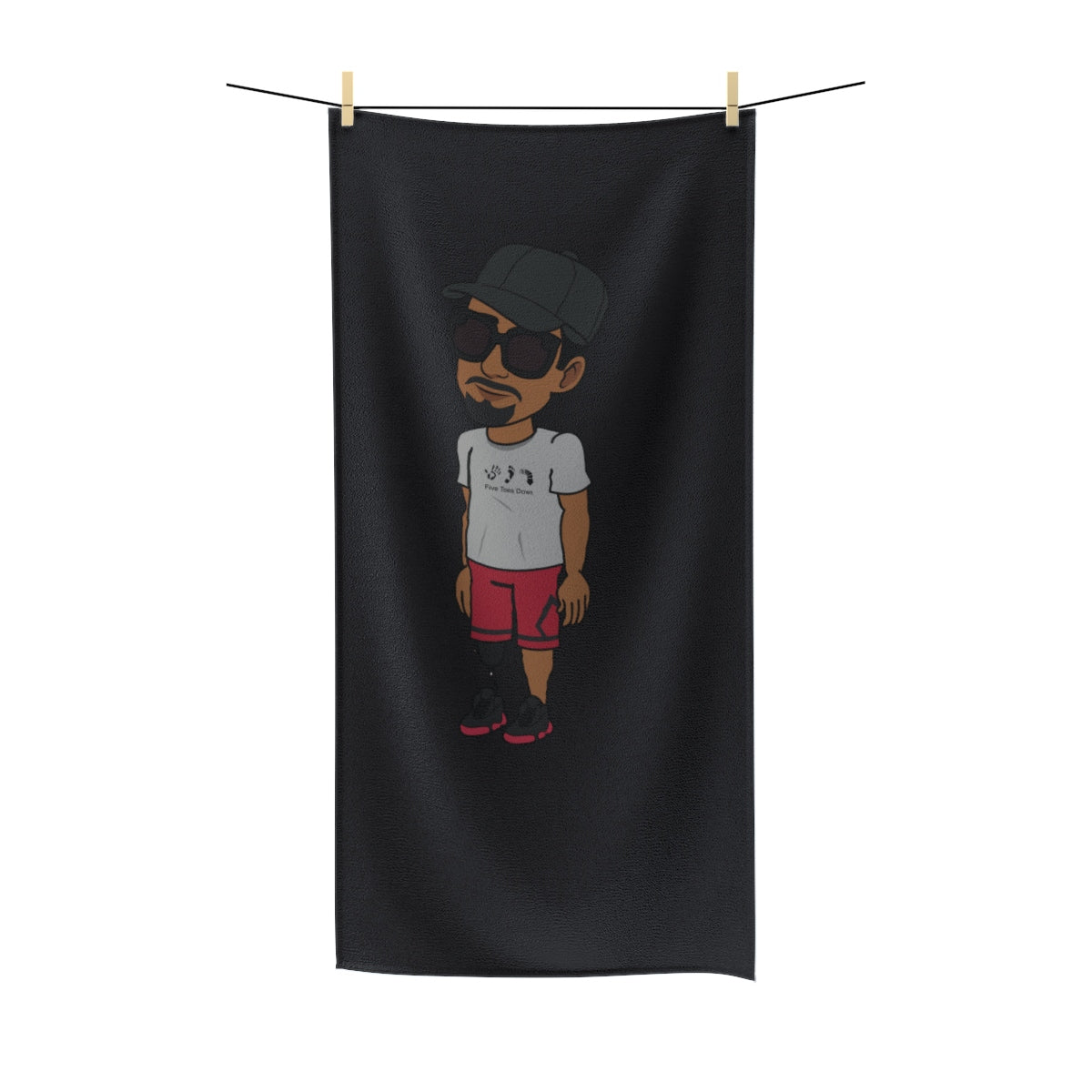Five Toes Down Henry the Amputee Polycotton Towel