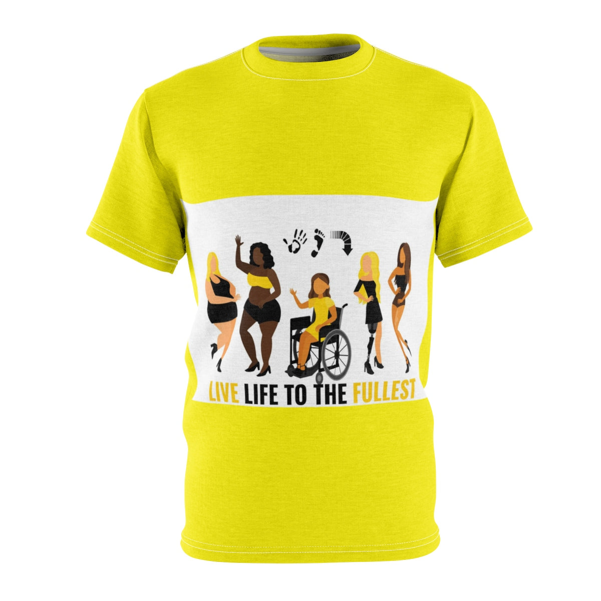 Five Toes Down Live Life Unisex Cut & Sew Tee
