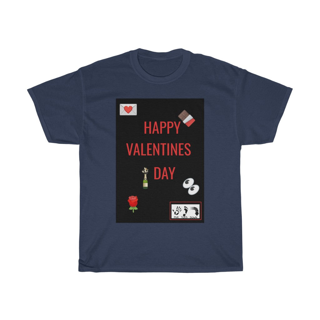 Five Toes Down Happy Valentines Unisex Tee