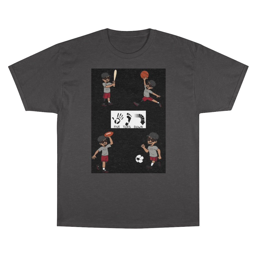 Five Toes Down Henry the Amputee Champion T-Shirt Sports