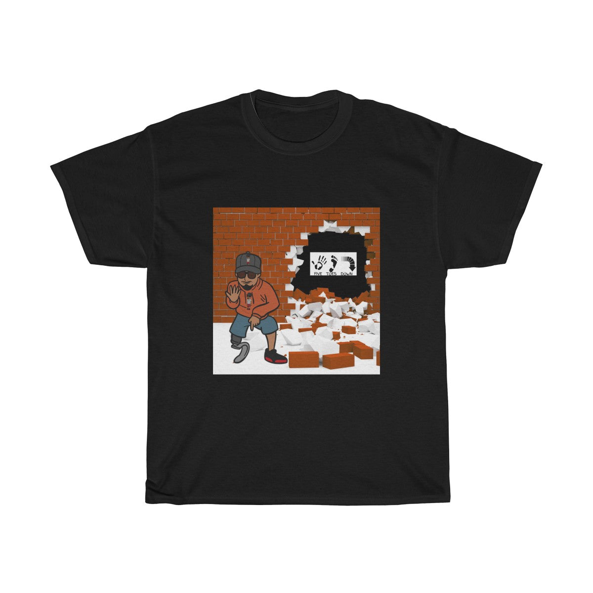 Five Toes Down Wall Pose Unisex Tee