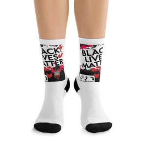 Five Toes Down BLM White DTG Socks