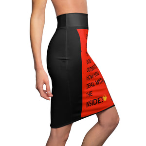 Five Toes Down Outside/ Inside Women's Pencil Skirt