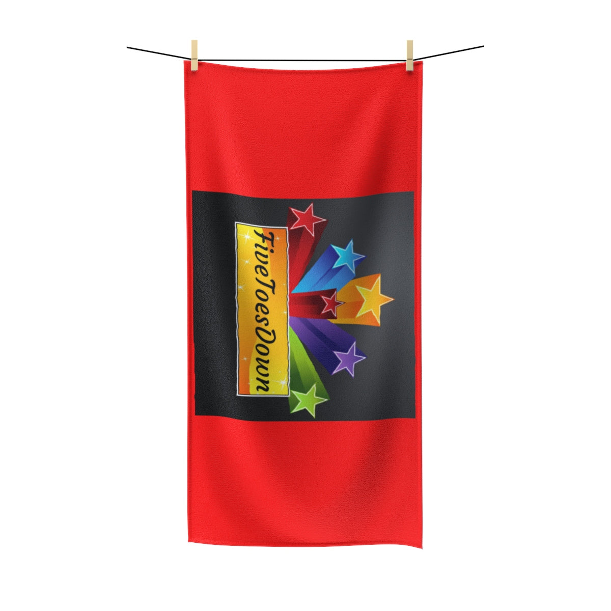 Five Toes Down Star Polycotton Towel