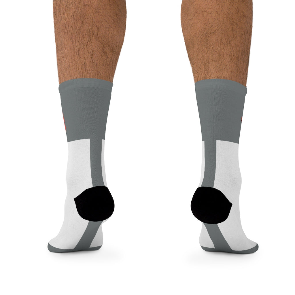 Five Toes Down Hashtag Socks Grey