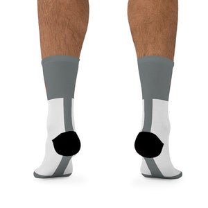 Five Toes Down Hashtag Socks Grey