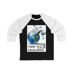 Five Toes Down I Drip Excellence Unisex 3/4 Sleeve Baseball Tee