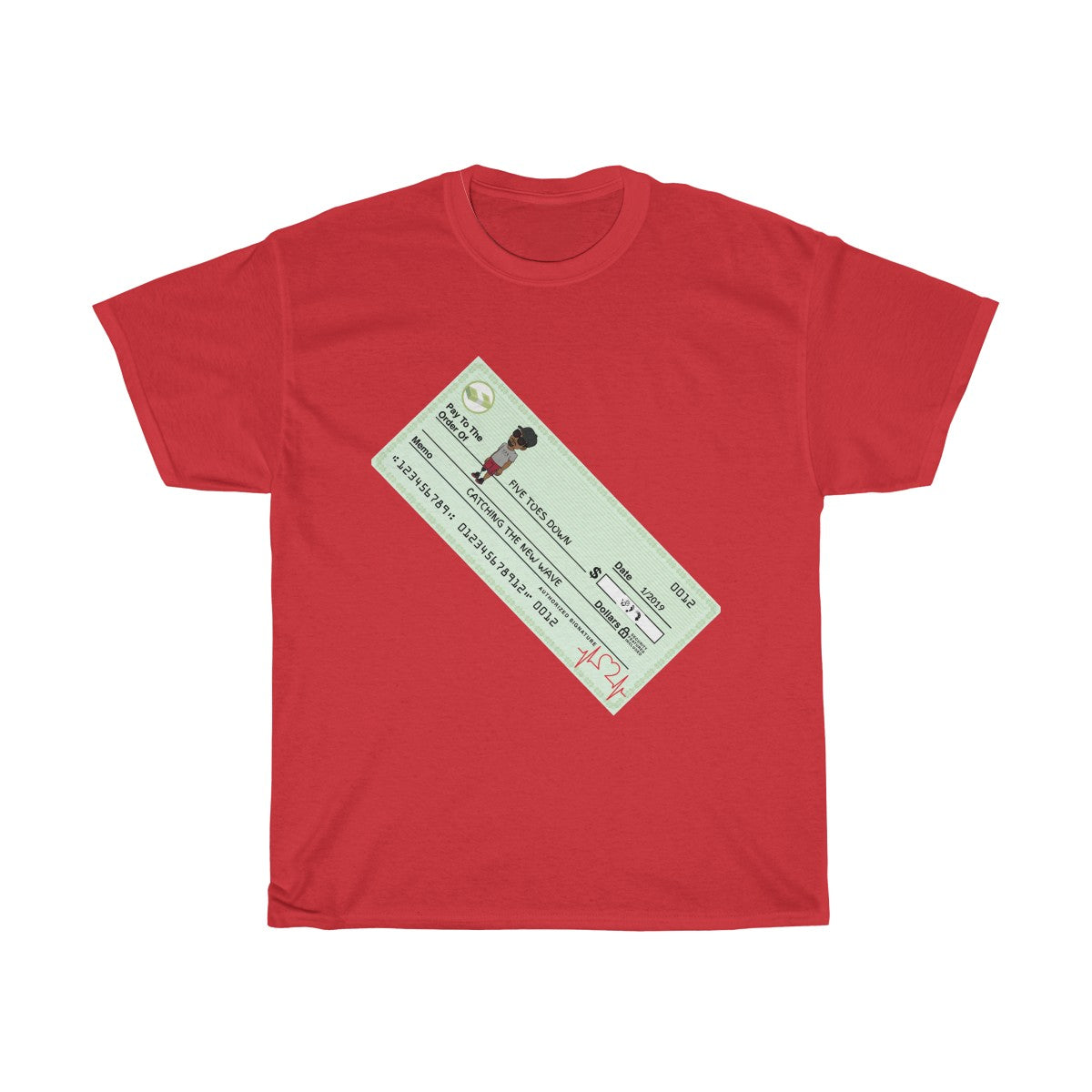 Five Toes Down Check Unisex Tee