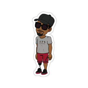 Five Toes Down Henry The Amputee Kiss-Cut Stickers