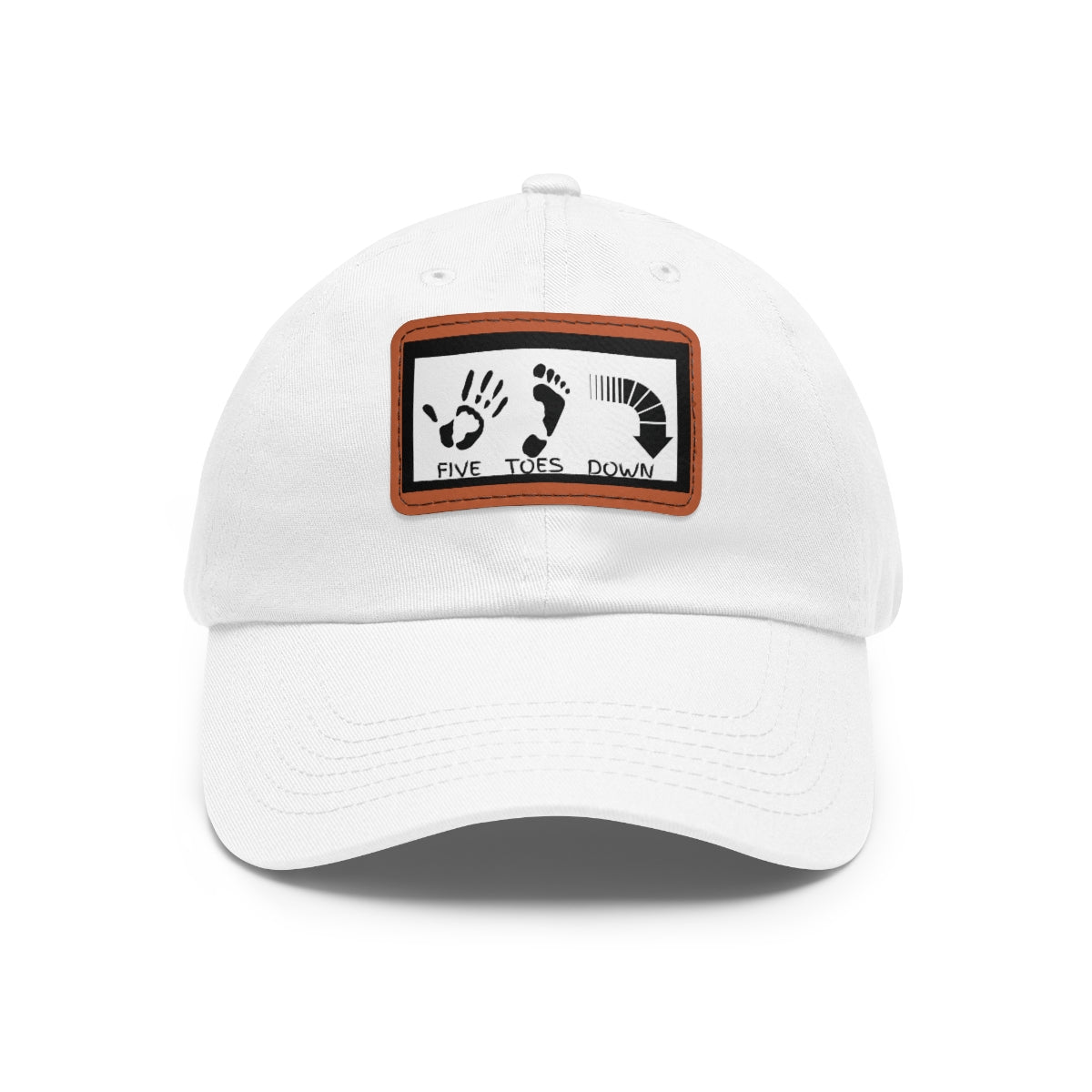 Five Toes Down Logo Hat with Leather Patch
