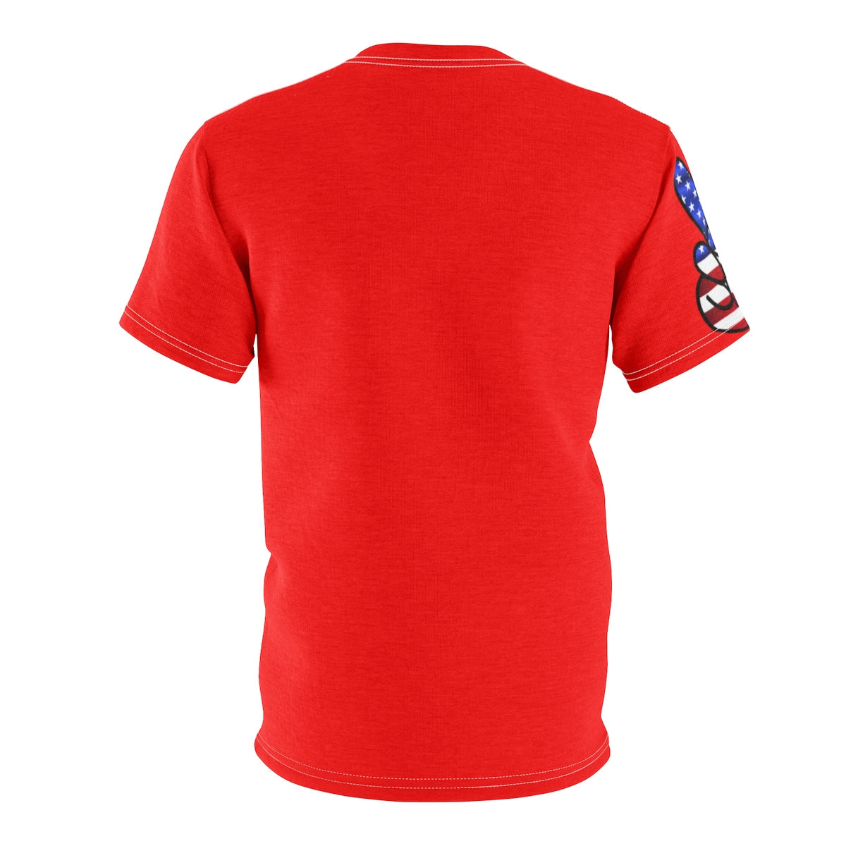 Five Toes Down Futuristic Red Unisex Cut & Sew Tee