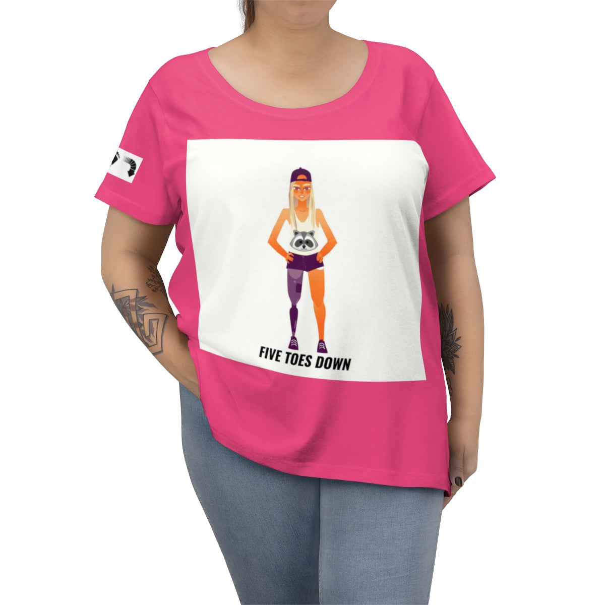 Five Toes Down Female Women's Curvy Tee