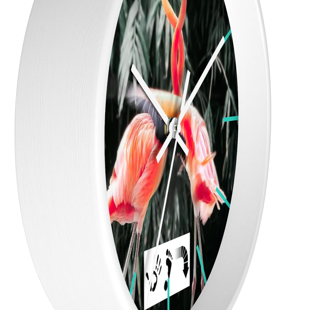 Five Toes Down Flamingo Wall Clock