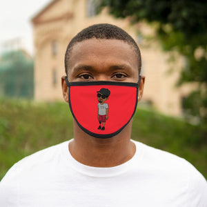 Five Toes Down Henry the Amputee Mixed-Fabric Face Mask Red
