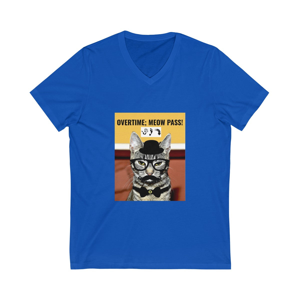 Five Toes Down Meow Pass Unisex V-Neck Tee