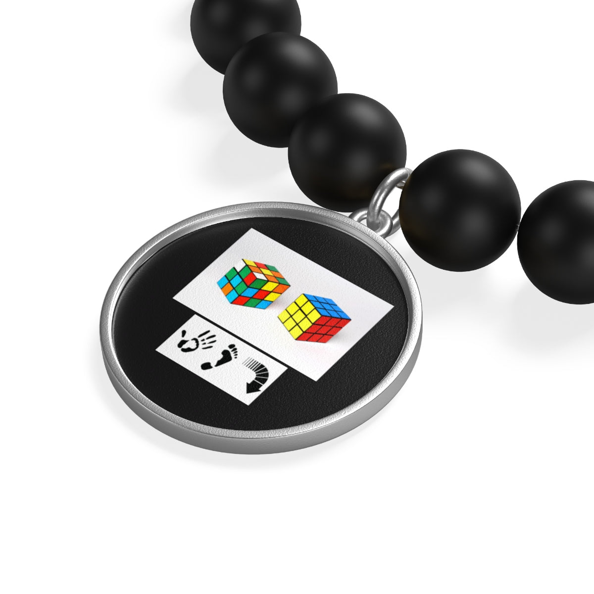 Five Toes Down Cube Matte Onyx Bracelet