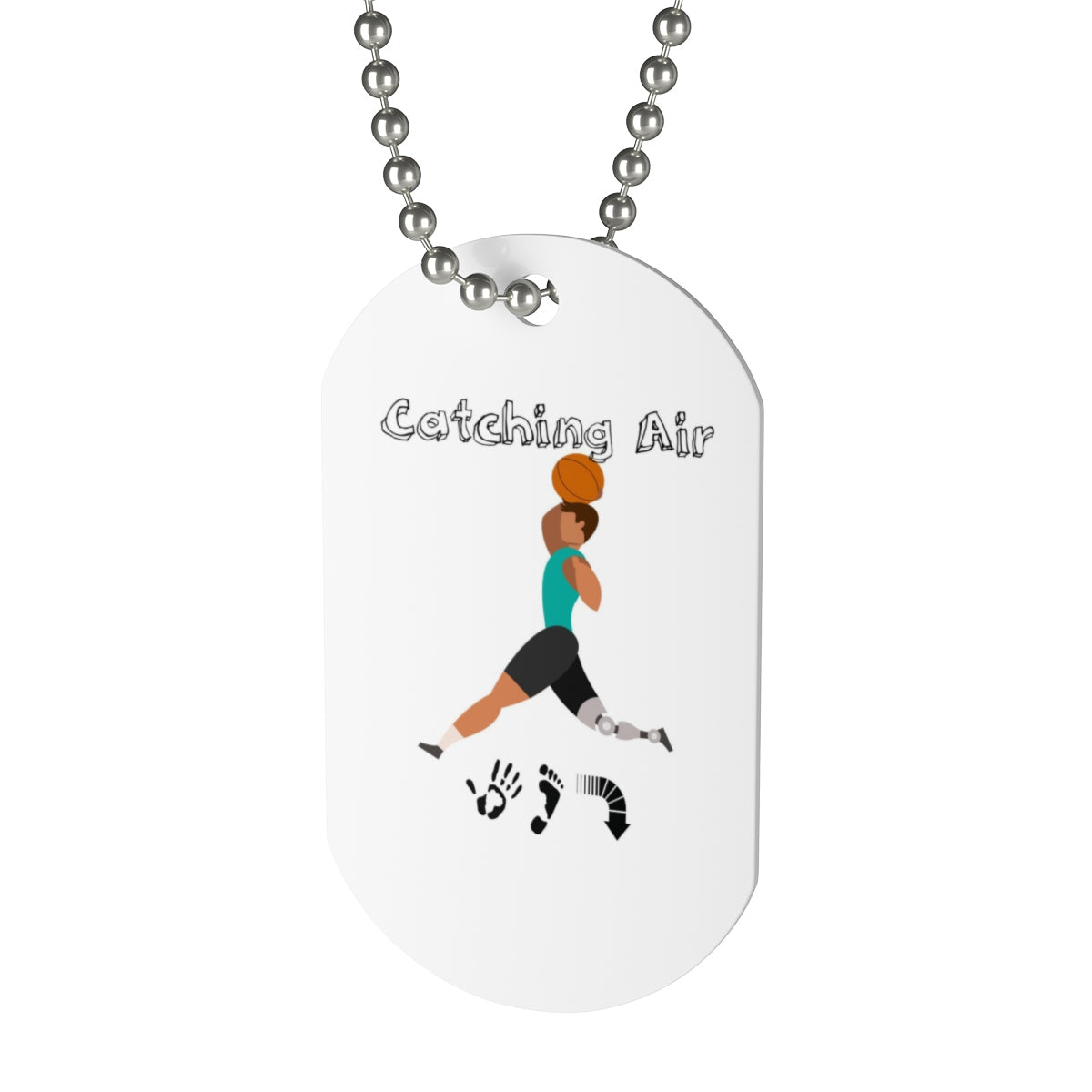 Five Toes Down Catch Air Dog Tag