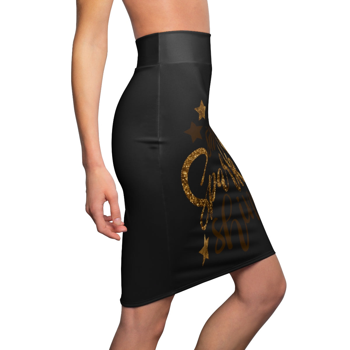 Five Toes Down SSS Women's Pencil Skirt Blk
