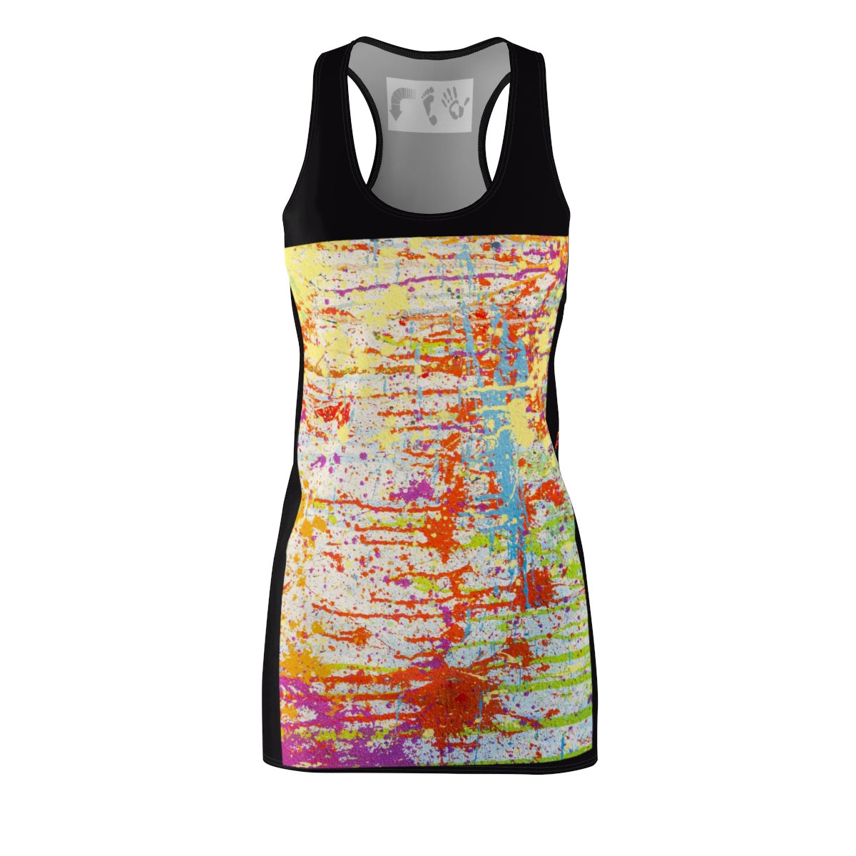 Five Toes Down Drip/Blk Women's Cut & Sew Racerback Dress