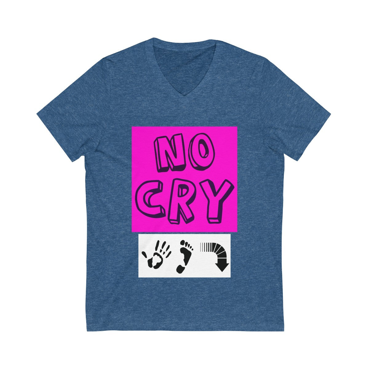 Five Toes Down No Cry Unisex V-Neck Tee